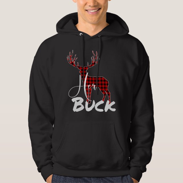 Matching Couples Christmas Pyjamas Buffalo Plaid H Hoodie (Front)