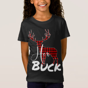 Matching Couples Christmas Pyjamas Buffalo Plaid H T-Shirt