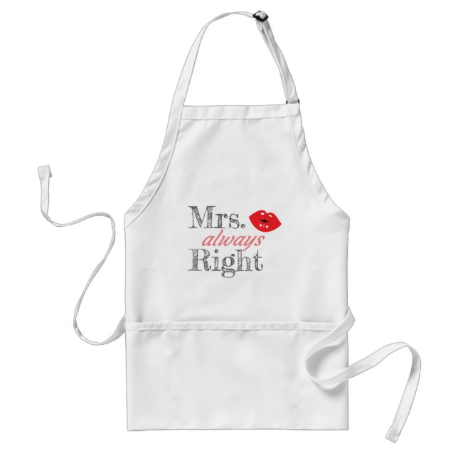 Matching Couples Gift Gift Mrs Always Right Gift Standard Apron (Front)