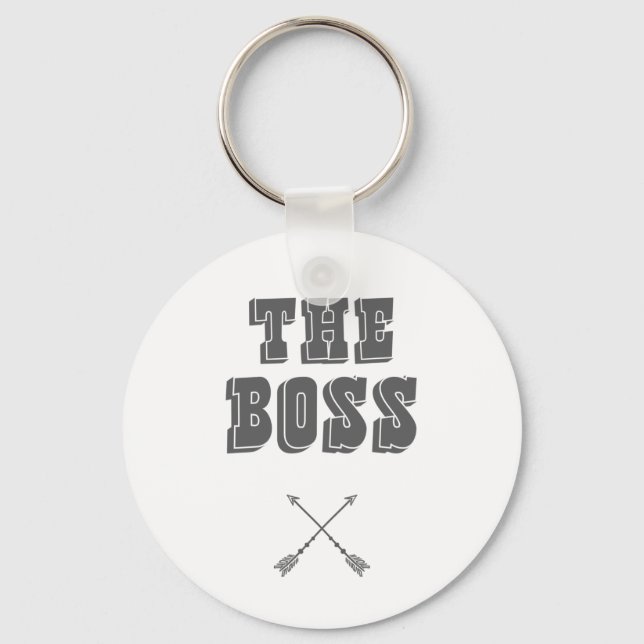 Matching Couples Gift Gift The Boss Gift Key Ring (Front)