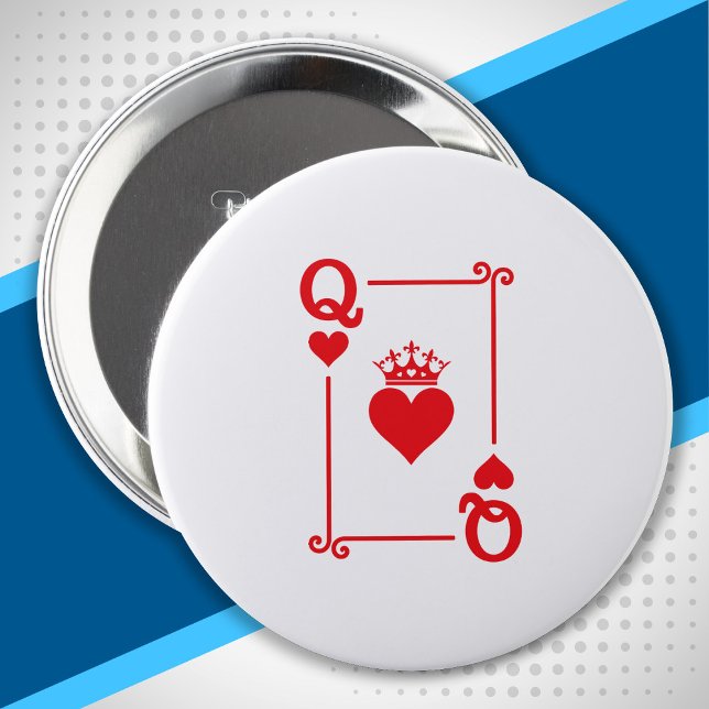 Matching Couples Halloween Costume Queen of Hearts 10 Cm Round Badge (Creator Uploaded)