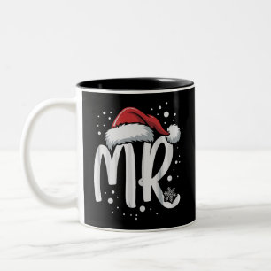 Matching Couples Mr Mrs Wedding Xmas Ugly Santa  Two-Tone Coffee Mug