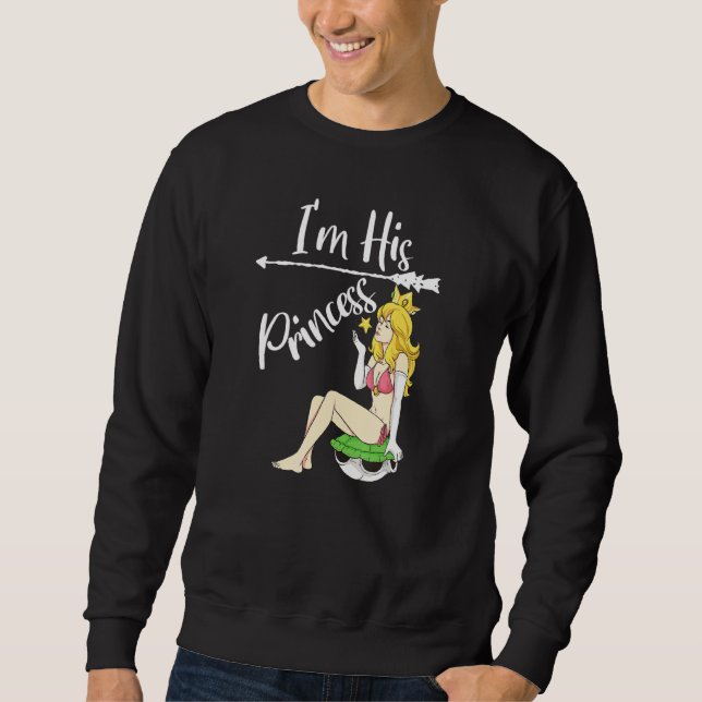 Matching Couples Princess Frog Anniversary Valenti Sweatshirt (Front)