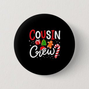 Matching Cousin Crew Christmas 2025 Family Holiday 6 Cm Round Badge