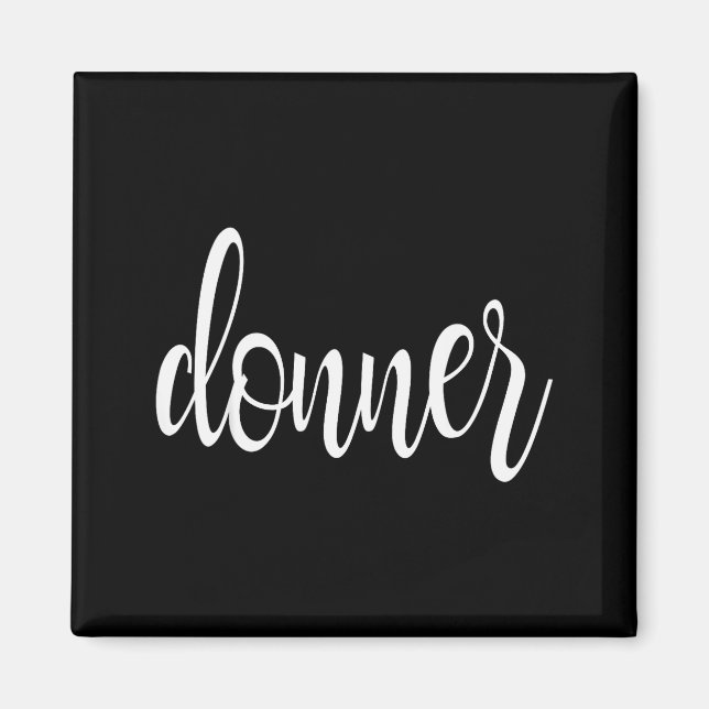 Matching Donner Christmas Text Only Brown Green Re Magnet (Front)