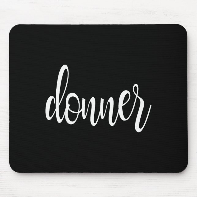 Matching Donner Christmas Text Only Brown Green Re Mouse Mat (Front)