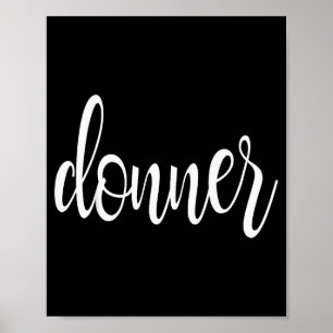 Matching Donner Christmas Text Only Brown Green Re Poster