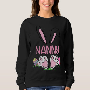 Matching Egg Hunter Cute Bunny Ears Easter Nanny W Sweatshirt