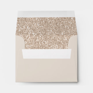 Matching Envelope A2 | Elegant Champagne Glitter