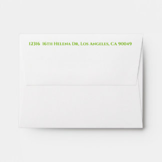 Matching envelope PARROT GREEN initial on notecard