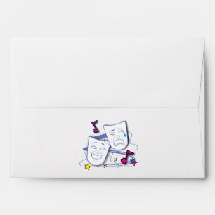 Matching Envelope: Theatre, Play and Drama Masks Envelope