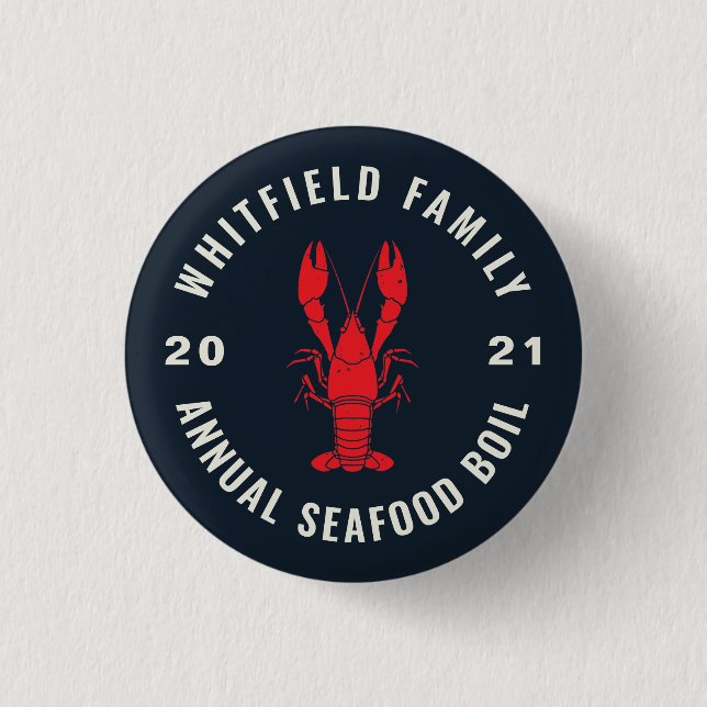 Matching Family 4th of July Seafood Boil Custom 3 Cm Round Badge (Front)