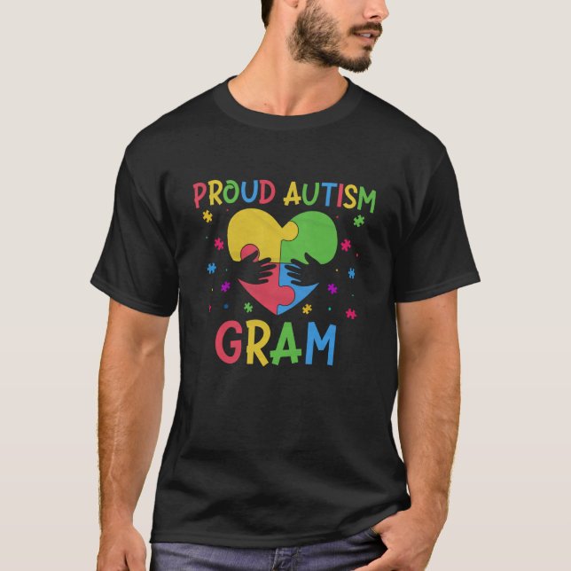 Matching Family Autism Awareness Month Proud Autis T-Shirt (Front)
