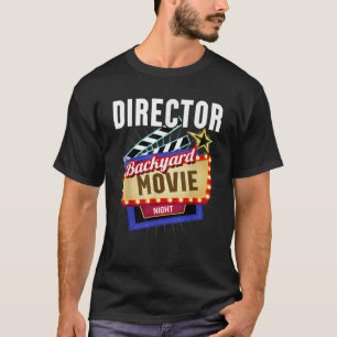 Matching Family Backyard Movie Night Party Birthda T-Shirt