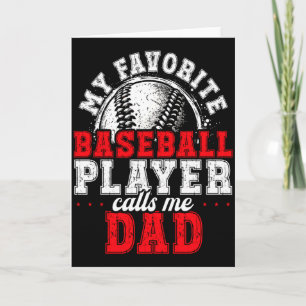Matching Family Baseball Gift Dad Team Photo Fathe Card