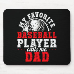 Matching Family Baseball Gift Dad Team Photo Fathe Mouse Mat