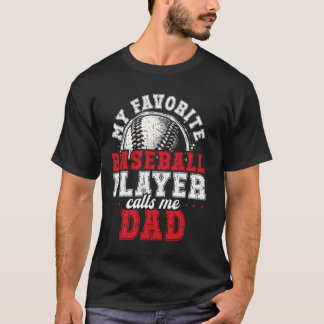 Matching Family Baseball Gift Dad Team Photo Fathe T-Shirt