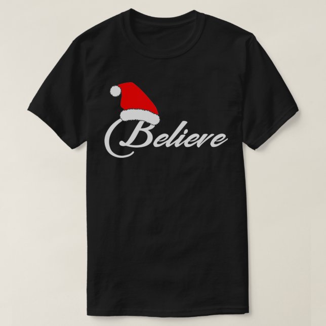 Matching Family Believe Christmas Pajama PJ Christ T-Shirt (Design Front)
