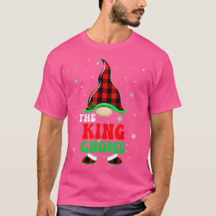 Matching Family Buffalo Plaid The King Gnome Chris T-Shirt