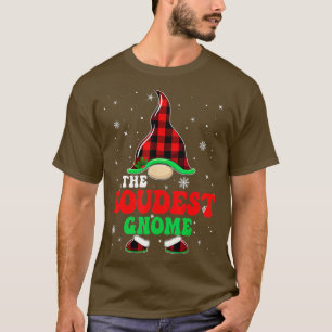 Matching Family Buffalo Plaid The Loudest Gnome Ch T-Shirt