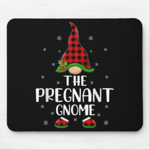 Matching Family Buffalo Plaid The Pregnant Gnome C Mouse Mat