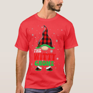 Matching Family Buffalo Plaid The Witty Gnome Chri T-Shirt
