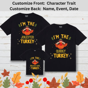 Matching Family Character Trait Name Thanksgiving T-Shirt
