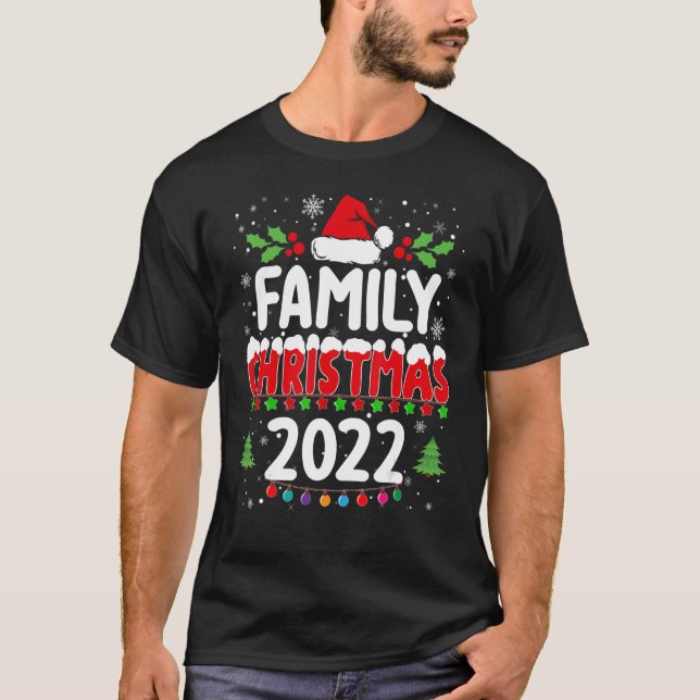 Matching Family Christmas 2022 Squad Santa Elf Tea T-Shirt (Front)