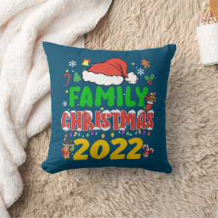 Matching Family Christmas 2022 Team Santa Elf Squa Cushion