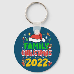 Matching Family Christmas 2022 Team Santa Elf Squa Key Ring