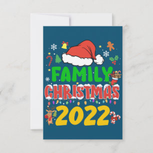 Matching Family Christmas 2022 Team Santa Elf Squa RSVP Card