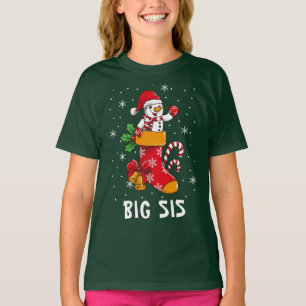Matching Family Christmas Big Sister Custom Name T-Shirt