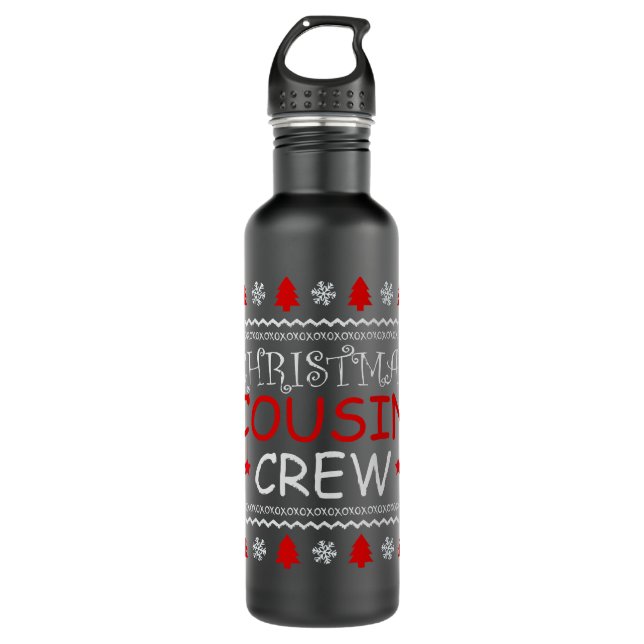 Matching Family Christmas Cousin Crew 710 Ml Water Bottle (Front)