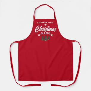 Matching Family Christmas Gang Fun Personalised Apron