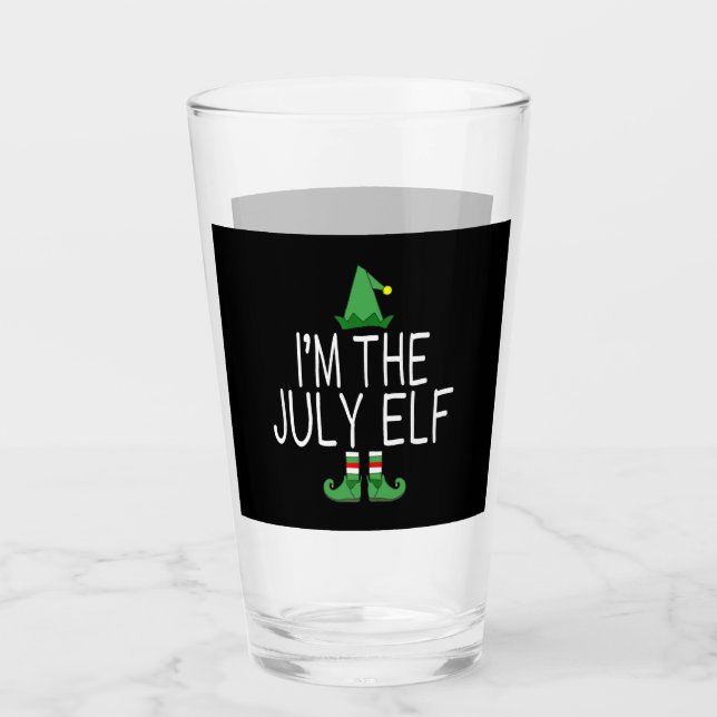 Matching Family Christmas In July Funny Glass (Front)