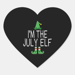 Matching Family Christmas In July Funny Heart Sticker