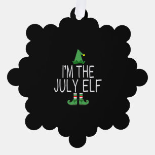 Matching Family Christmas In July Funny Tree Decoration Card