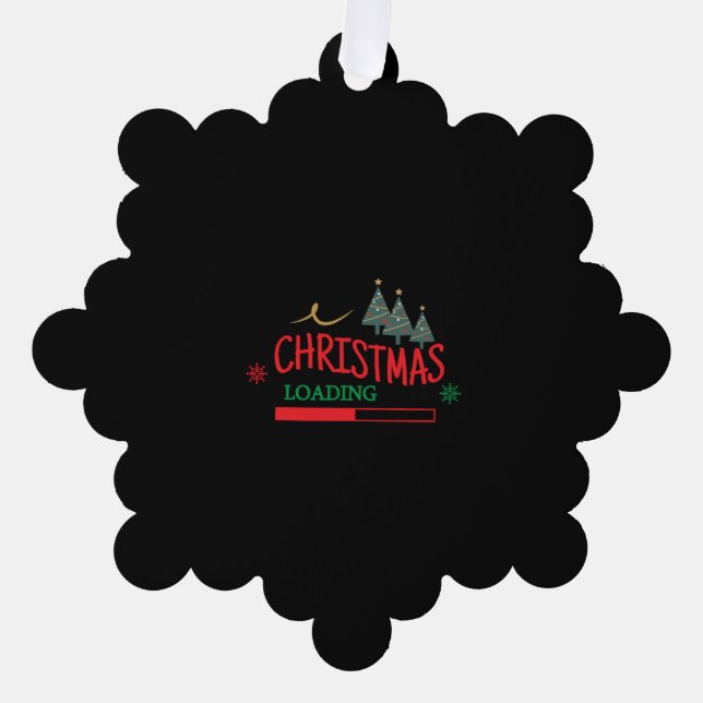 Matching Family Christmas Loading Tree Decoration Card (Front)