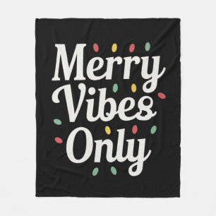 Matching Family Christmas Merry Vibes Only Lights  Fleece Blanket