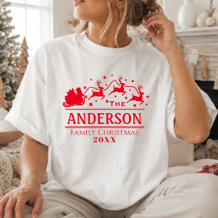 Matching Family Christmas Personalised Holiday T-Shirt