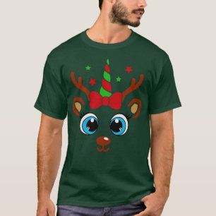 Matching Family Christmas Reindeer Face Christmas T-Shirt