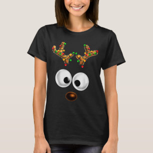 Matching Family Christmas Reindeer Face Christmas T-Shirt