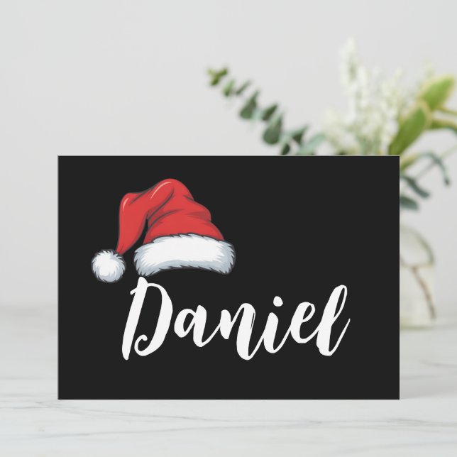 Matching Family Christmas Xmas Personalised Name  Holiday Card (Standing Front)