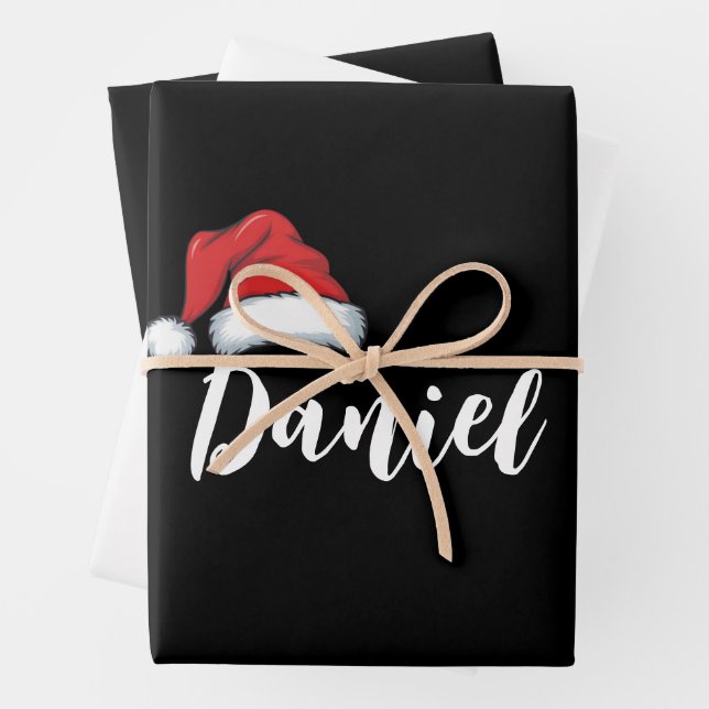 Matching Family Christmas Xmas Personalised Name  Wrapping Paper Sheet (In situ)