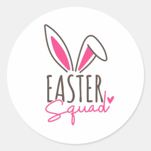Matching Family Easter Squad Classic Round Sticker