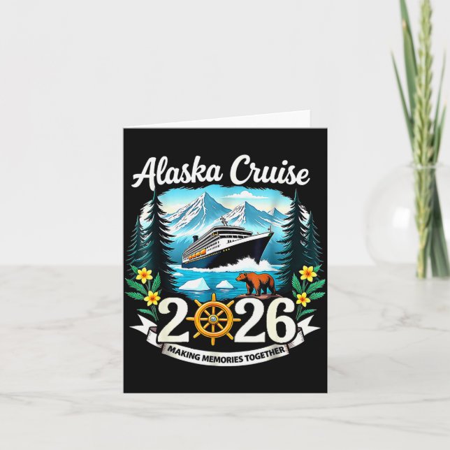 Matching Family Friends And Group Alaska Cruise 20 Card (Front)