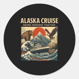 Matching Family Friends And Group Alaska Cruise 20 Classic Round Sticker