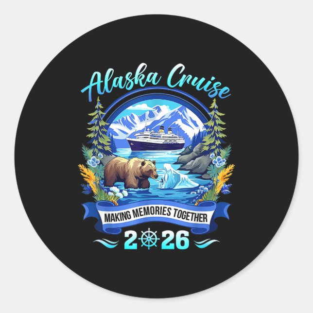 Matching Family Friends And Group Alaskan Alaska C Classic Round Sticker (Front)