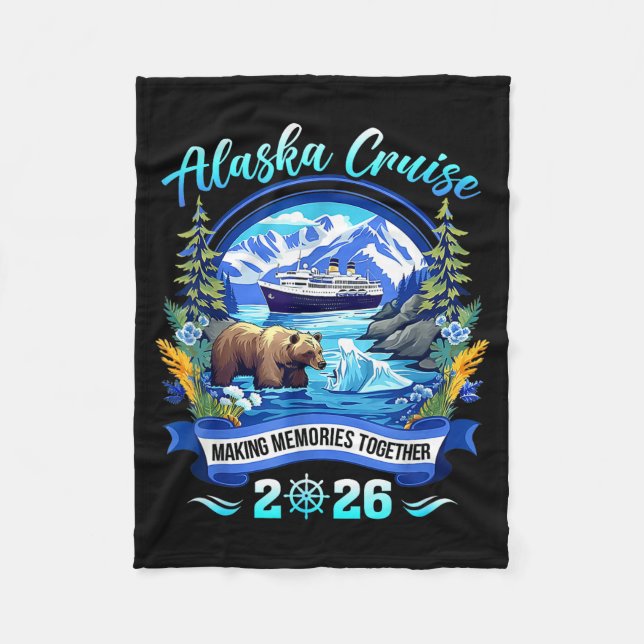 Matching Family Friends And Group Alaskan Alaska C Fleece Blanket (Front)