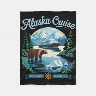 Matching Family Friends And Group Alaskan Alaska C Fleece Blanket